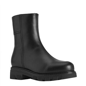 NEW La Canadienne Autumn Black Leather Shearling Lined Boots Size 11 M Women